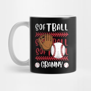 My Favorite Softball Player Calls Me Granny Gift for Softball Grandma Grandmother Mug